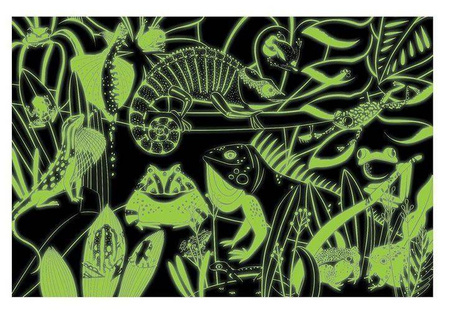 Mudpuppy Puzzle Świecące W Ciemności Żaby I Jaszczurki 100 Elementów 5+