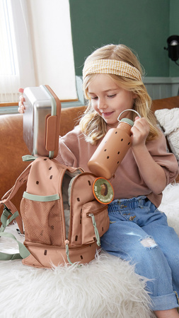 Lassig Lunchbox ze stali nierdzewnej Happy Prints karmelowy