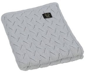 Yosoy Kocyk Spring Warkocz Ażurowy  Jasno Szary