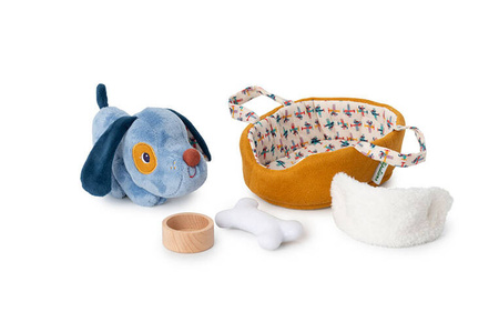 Lilliputiens Przytulanka piesek z koszyczkiem i akcesoriami Piesek Jules 12 m+