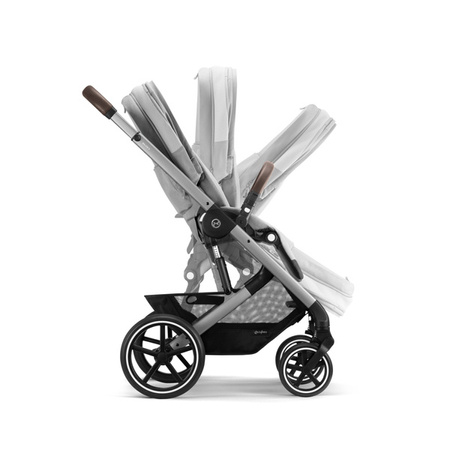 Cybex Balios S Lux Wózek Głęboko-Spacerowy + Cloud G I-Size Fotelik Samochodowy 0-13kg + Osłony Przeciwdeszczowe + Adaptery Lava Grey