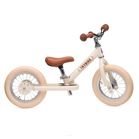 Trybike Pierwszy Rowerek Trójkołowy Dziecięcy Biegowy 2w1 Kremowy Matowy