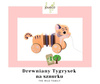Joueco Drewniany Tygrysek na sznurku