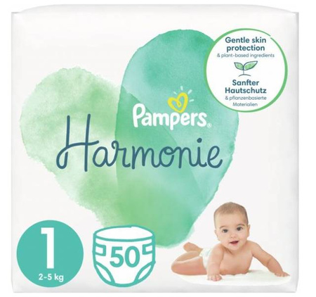 Pampers Pure Harmonie  Pieluchy r.1 50szt. rozmiar 1 2-5 kg 50szt