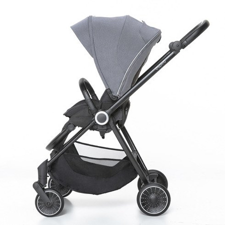Espiro Galaxy Wózek Głęboko-Spacerowy + Gondola Una + Adaptery Zestaw 2w1 07 Grey Center + Gry Center