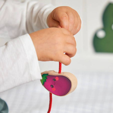 Janod Nawlekanka z drewnianymi warzywami Farma 2+