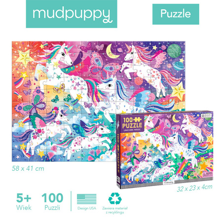 Mudpuppy Puzzle Magiczne jednorożce 100 elementów 5+