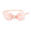 Souza! Opaska z kokardą i serduszkiem różowa Leah