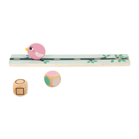 Janod Układanka edukacyjna Sortowanie kształtów, kolorów i rozmiarów Ptaki 2+