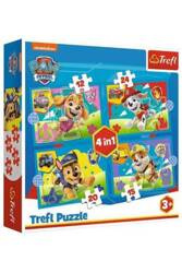 Trefl Puzzle 4w1 Biegnące Pieskii
