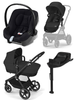 Cybex Eos Lux Wózek Głęboko-Spacerowy Rama Czarna Moon Black + Aton B2 i-Size Fotelik 0-13kg + Baza One Volcano Black