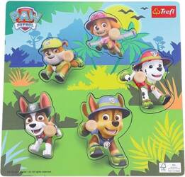 Trefl Puzzle Układanka Drewniana 5 Elementów Psi Patrol Dżungla