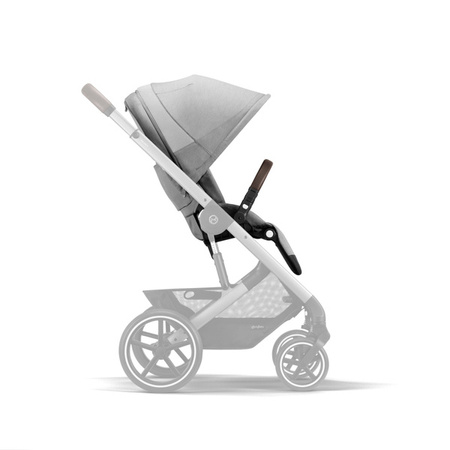 Cybex Balios S Lux Wózek Głęboko-Spacerowy + Cloud G I-Size Fotelik Samochodowy 0-13kg + Osłony Przeciwdeszczowe + Adaptery Lava Grey