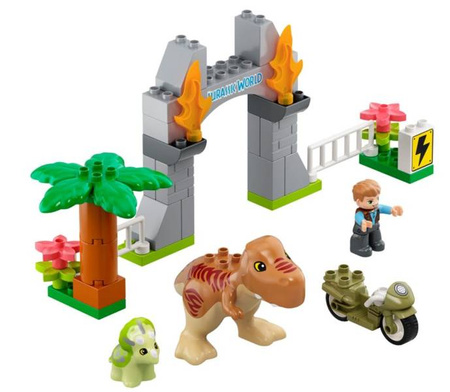 Lego Klocki Ucieczka Tyranozaura I Triceratopsa 10939