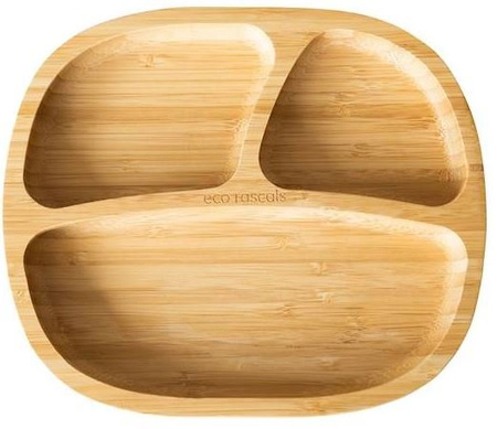 Eco Rascals Miseczka Trójdzielna Bambusowa z Przyssawką  Niebieski