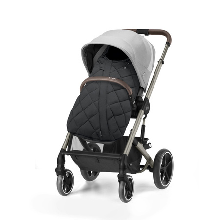 Cybex Balios S Lux Wózek Głęboko-Spacerowy + Cloud G I-Size Fotelik Samochodowy 0-13kg + Osłony Przeciwdeszczowe + Adaptery Lava Grey