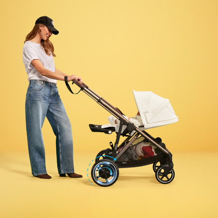 Cybex E-Gazelle S Wspomagany Wózek Spacerowy Rama Taupe Stormy Blue