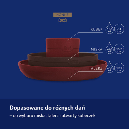 Lovi Zestaw Naczyń Z Kubkiem + Pierwsza Łyżeczka Do Karmienia 21/532 Tamarillo