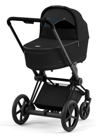 Cybex e-Priam 3.0 Rama ze Stelażem Siedziska + Gondola Wózek Głęboki Eco Onyx Black