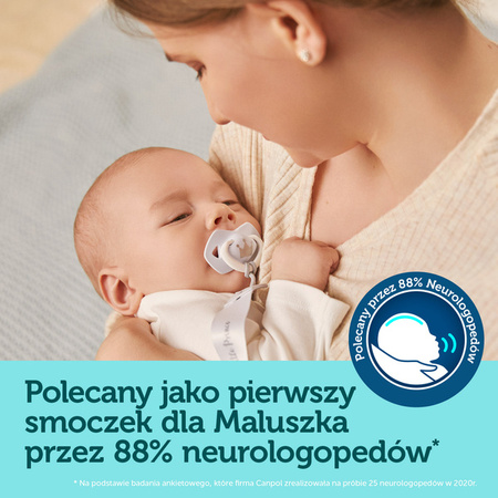 Canpol Babies Smoczek Silikonowy Symetryczny Royal Baby 6-18m 2szt. Prince