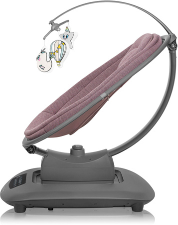 Lionelo Blossom elektryczny bujaczek dziecięcy Pink Mauve