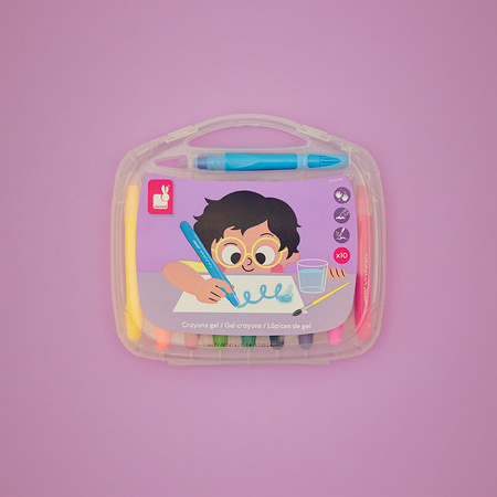 Janod Kredki żelowe 10 kolorów 3+