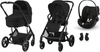 Cybex Balios S Lux 2.0 Wózek Głęboko-Spacerowy Moon Black + Cybex Cloud G I - Size Fotelik Samochodowy 0-13 kg + Adaptery