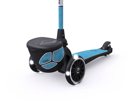 Scootandride Highwaykick 2 Lifestyle Hulajnoga Trójkołowa Balansowa ze Świecącymi Kółkami i Odblaskową Kierownicą 2+ Reflective Steel