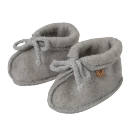 Zaffiro Buciki dziecięce wełna premium 0-6m Grey