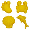 Funkit World Scrunch Silikonowe Foremki Do Piasku 4 szt. Pastelowy Żółty