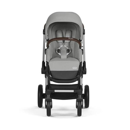 Cybex Eos Lux Wózek Głęboko-Spacerowy Rama Silver Stone Grey+ Aton B2 i-Size Fotelik 0-13kg + Baza One Volcano Black