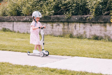Scootandride Highwaykick 1 Jeździk i Hulajnoga 2w1 1-5 lat + Zestaw Ochraniaczy dla Dzieci XXS Ash