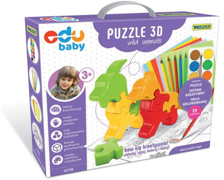 Wader Puzzle Kreatywne Zoo 3d Wild Animals
