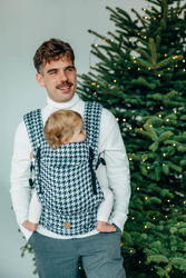 LennyLamb Nosidełko LennyLight Z Tkaniny Żakardowej (44% Bawełna, 32% Jedwab, 24% Wiskoza Bambusowa), Rozmiar Standard - Pata De Gallo Pixels