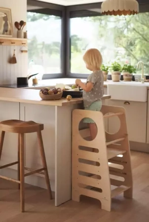 Baby Wood Kitchen Helper S Naturalny 