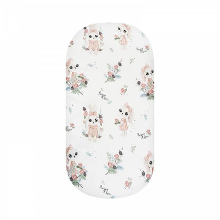 Bambusowy pokrowiec na przewijak Romantyczny Królik rozmiar 50x70 cm