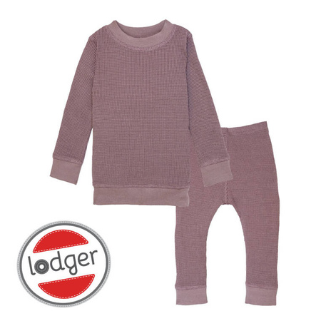 Lodger dwuczęściowa piżamka bawełniana wrzosowa Ciumbelle Rose r. 80