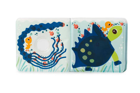 LILLIPUTIENS Magiczna książeczka do kąpieli z zabawką-gąbką Kaczorek Gaspard 0 m+