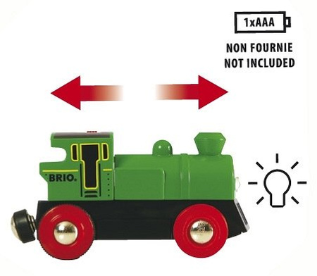 Brio World Lokomotywa Na Baterie Zielona