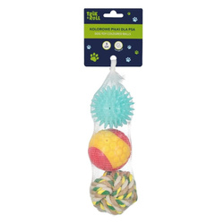 Trik&Roll Zabawka dla Psa Piłki 3 szt Piszczące 7cm