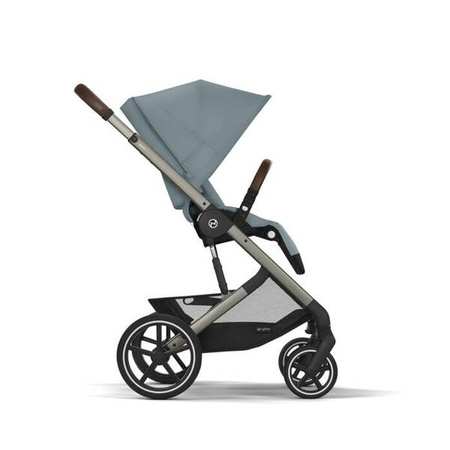 Cybex Balios S Lux Wózek Głęboko-Spacerowy Stormy Blue + Cybex Aton B2 i-Size Fotelik Samochodowy 0-13kg + Baza One Volcano Black