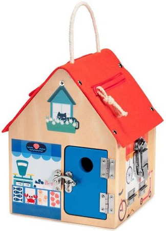 Lilliputiens Drewniany Domek Manipulacyjny Z Zamkami Lisek Włamywacz 3 Lata+