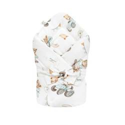 Bonjour Cherie Bambusowy Rożek dla Niemowlaka 74x74 cm Traktory