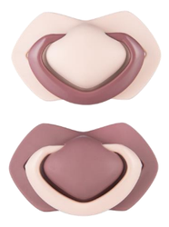 Canpol babies - Zestaw smoczków uspokajających silikonowych symetrycznych PURE COLOR 18m+ (2szt.) 22/656 Pink