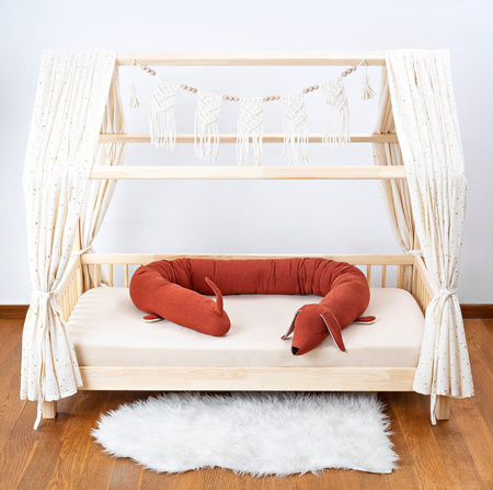 SenLove Ochraniacz do Łóżeczka Piesek Ceglasty