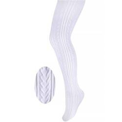Milusie Rajstopy Dziewczęce Białe 128-134