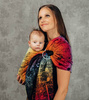 LennyLamb Chusta Kółkowa Splot Żakardowy Noszenia Dzieci Symfonia Tęczowa Dark  1,8m 100% Bawełna