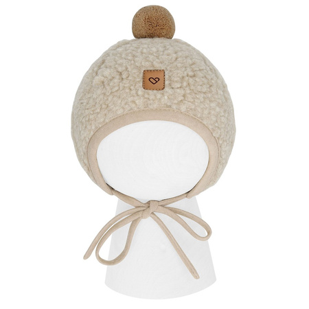 Zaffiro Czapeczka Tulip Nevada Wełniana  S (6-12m) Beige