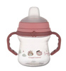 Canpol Babies FirstCup Kubek z Silikonowym Ustnikiem 150ml Bonjour Paris Różowy 56/612_pin