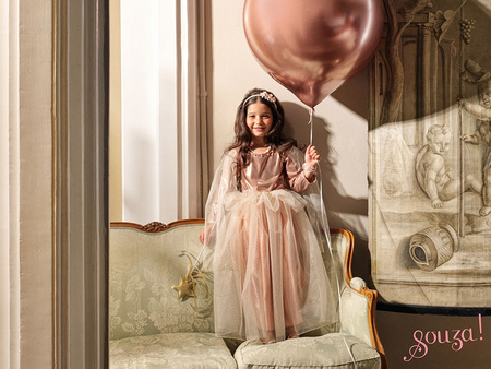 Souza! Sukienka wizytowa tiulowa z rękawami Philou 8-10 lat